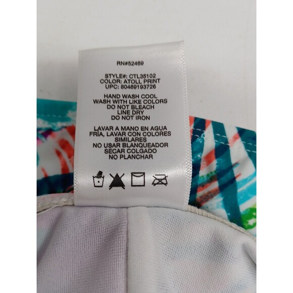 Catalina One-Piece Swimsuit Black Floral XL (16-18) Padded Bra Halter Style - Picture 6 of 7